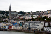 Cobh houses and cathedral