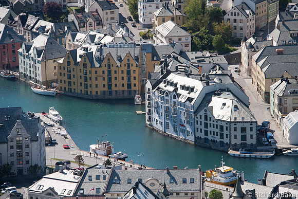 Waterway through town