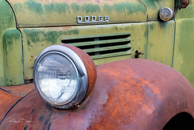 Green Dodge truck